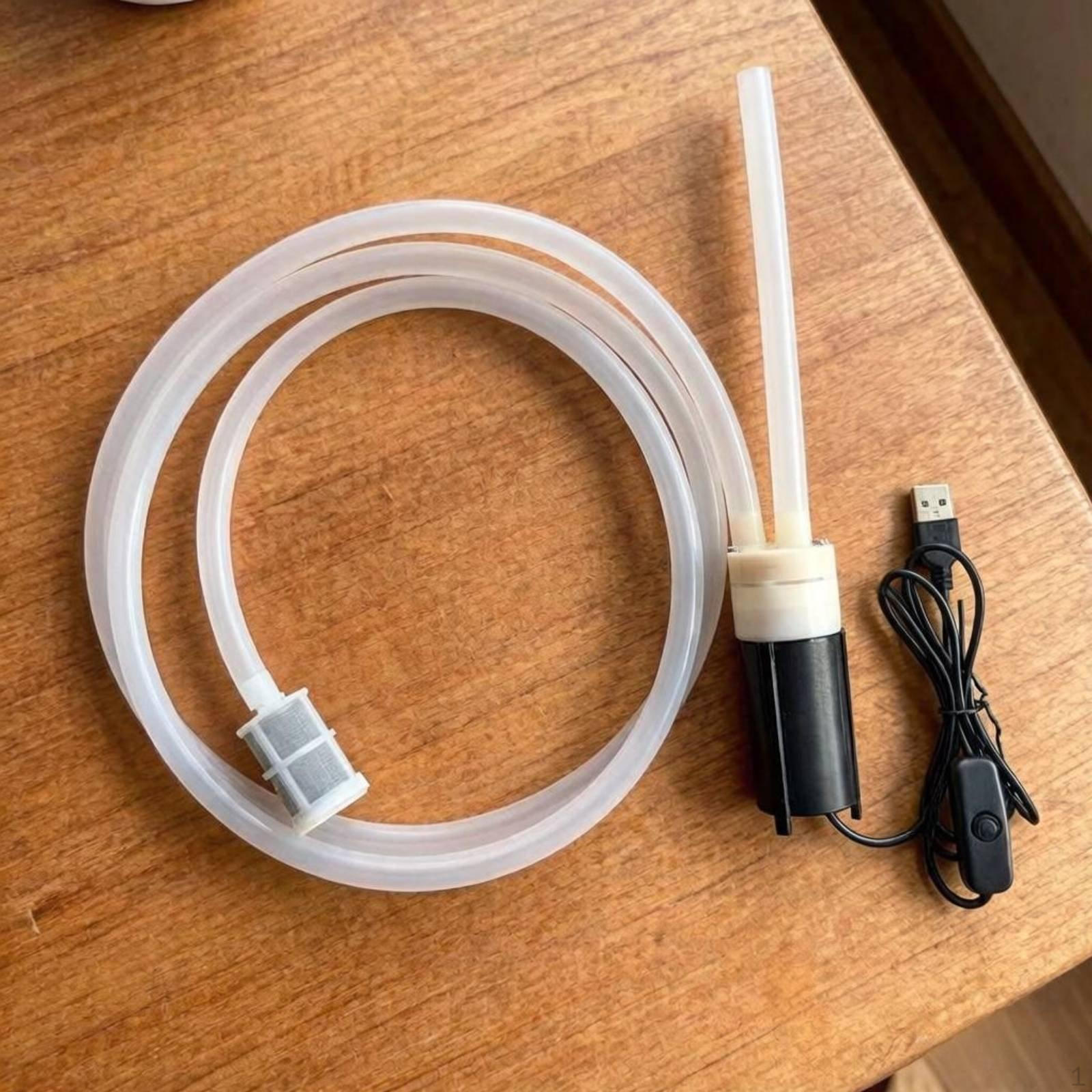 Automatic Grape Beverage Dispenser Electric Pump FoodGrade Silicone Tube USB Liquid 1M Pump W Tube