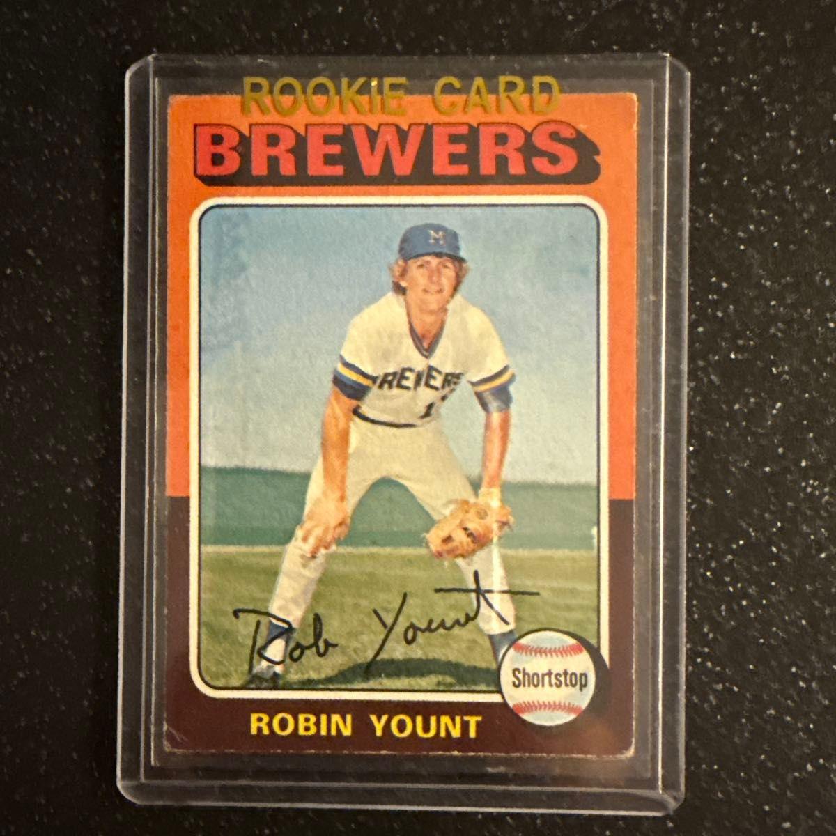 Used 1975 ROOKIE CARD BREWERS ROBIN YOUNT #233 MLB