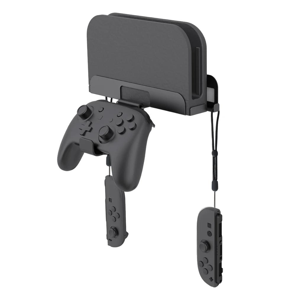Wall Mount Host Stand for NS2 for Switch 2 Console Metal Wall Stand Bracket with Controller Hook for Switch OLED Game Console