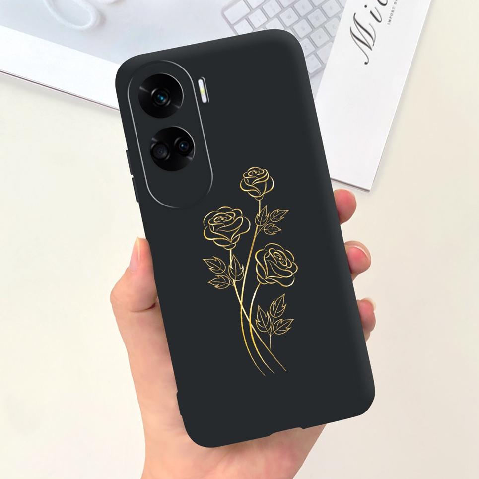 Case For Honor 90 Lite Honor X50i Cover Shockproof Back Coque Women Fashion Flower Butterfly Capas for Huawei Honor90 Lite Cover