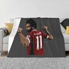 Mo Salah Design Fashion Soft Warm Flannel Blanket Fc Football Club Mo Salah Ynwa