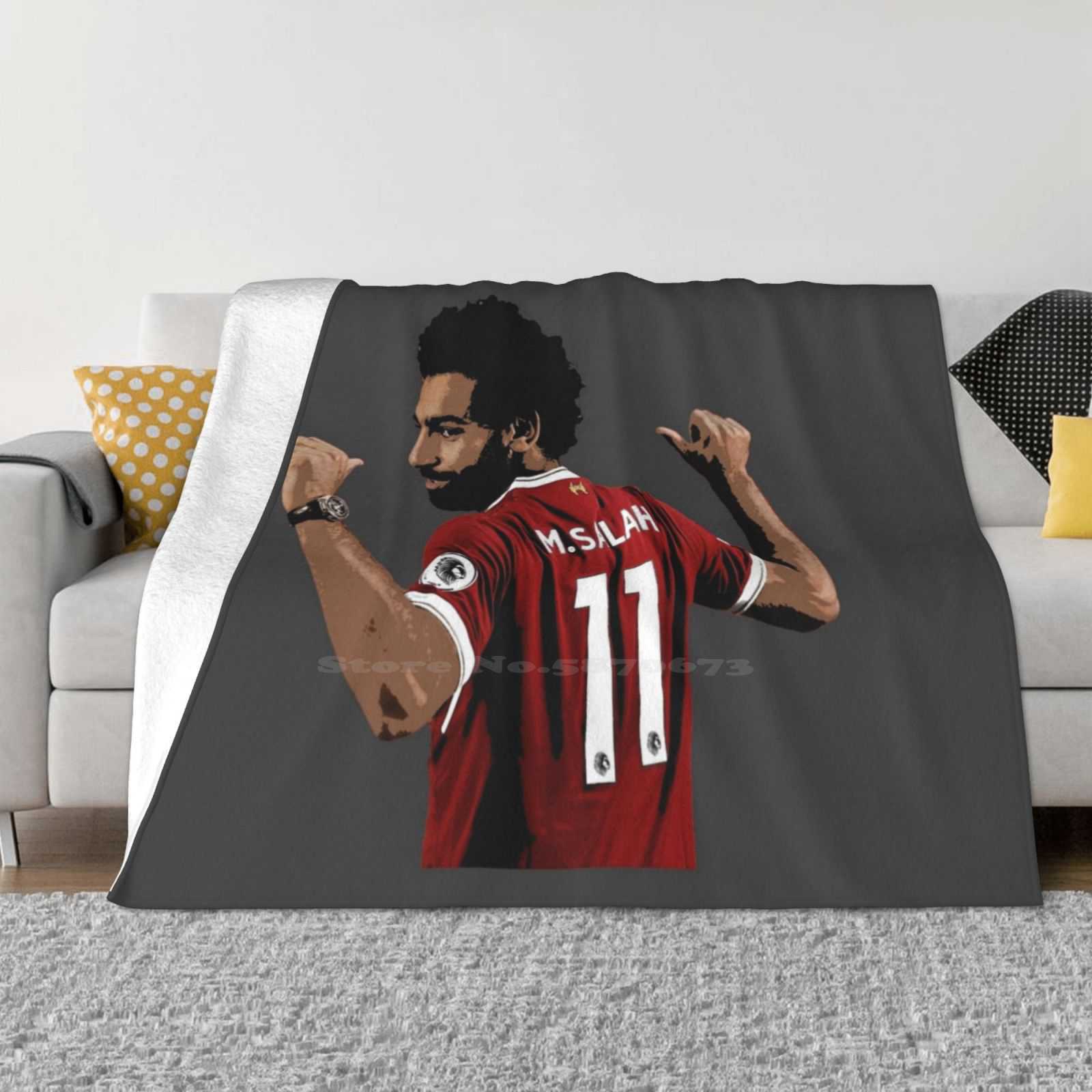 Mo Salah Design Fashion Soft Warm Flannel Blanket Fc Football Club Mo Salah Ynwa 30x40in