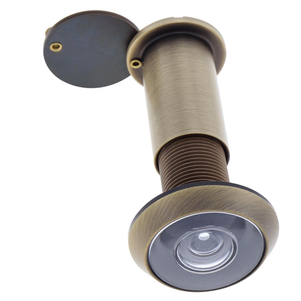 Solid Brass 4pcs 16mm Door Viewer Peephole 200 Degree HD Lens Privacy Cover Heavy Duty Universal Steel Aluminum Door Includes Drill Bit