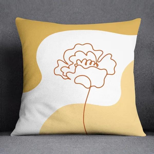 Nordic abstract printed pattern square cushion cover for home living room sofa decoration waist  pillowcase x