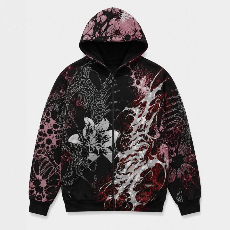 Halloween Youth Trend 3D Print Zip-Up Hoodie Teens