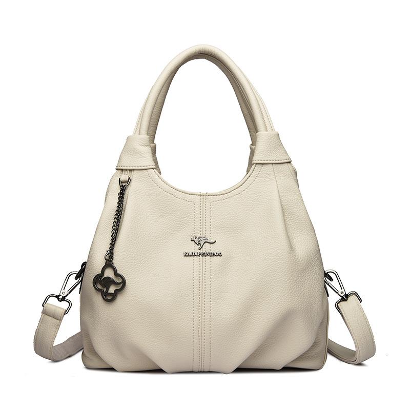 

Ladies Handbag, Soft Leather Single-shoulder Bag for Women, Retro Large-capacity Mom Bag