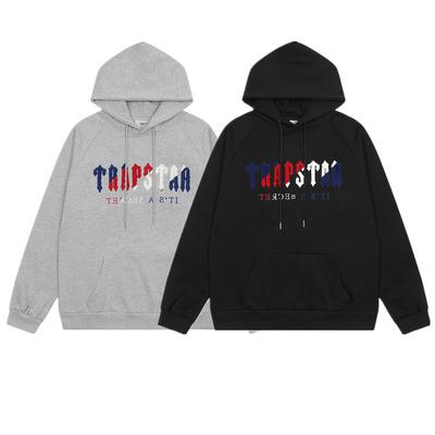 European and American Trendy Brands with Blue-red Towel Embroidery for Men and Women, Couples, Loose Casual Hooded Sweatshirts and Sweatshirts