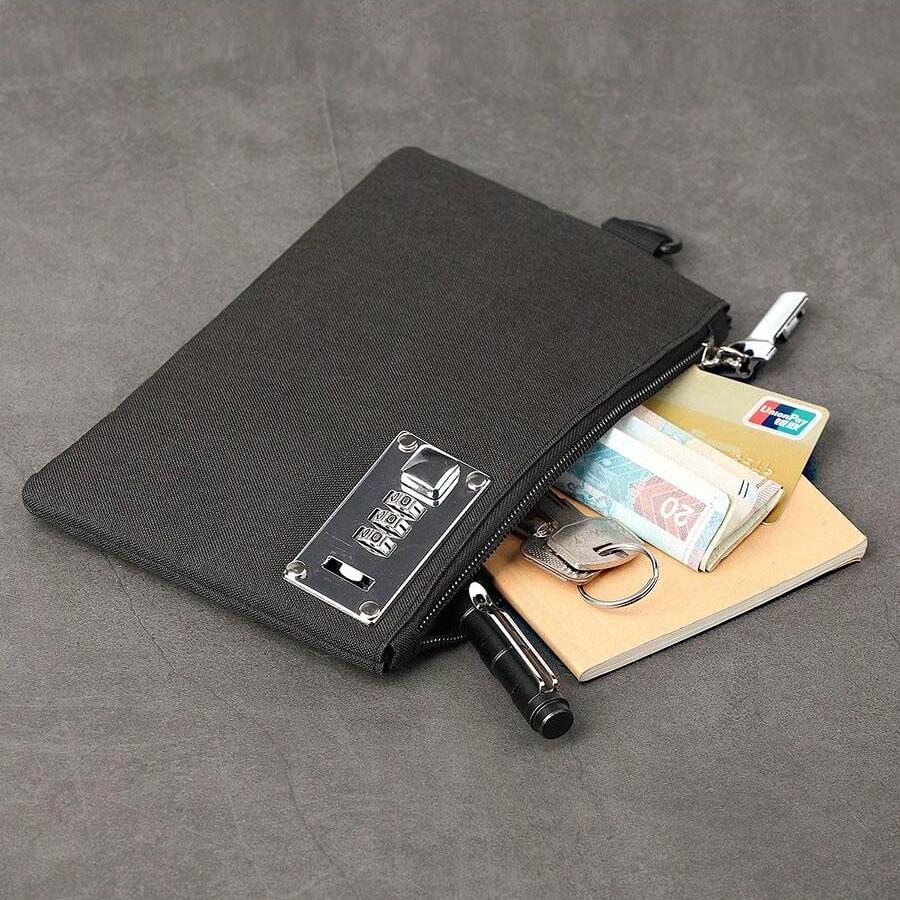 

Ultra-thin Coin Purse Password Lock Anti-theft Portable Card Bag Multifunctional Cell Phone Bag Wallet Clutch Bag