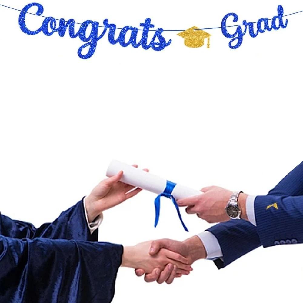 Girlande Abschlussfeier Banner Glitzer Dekor Party Szene Requisite Foto Hintergrund