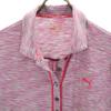 Puma Overall Handle French Sleeve Polo Shirt L Pink Women Used