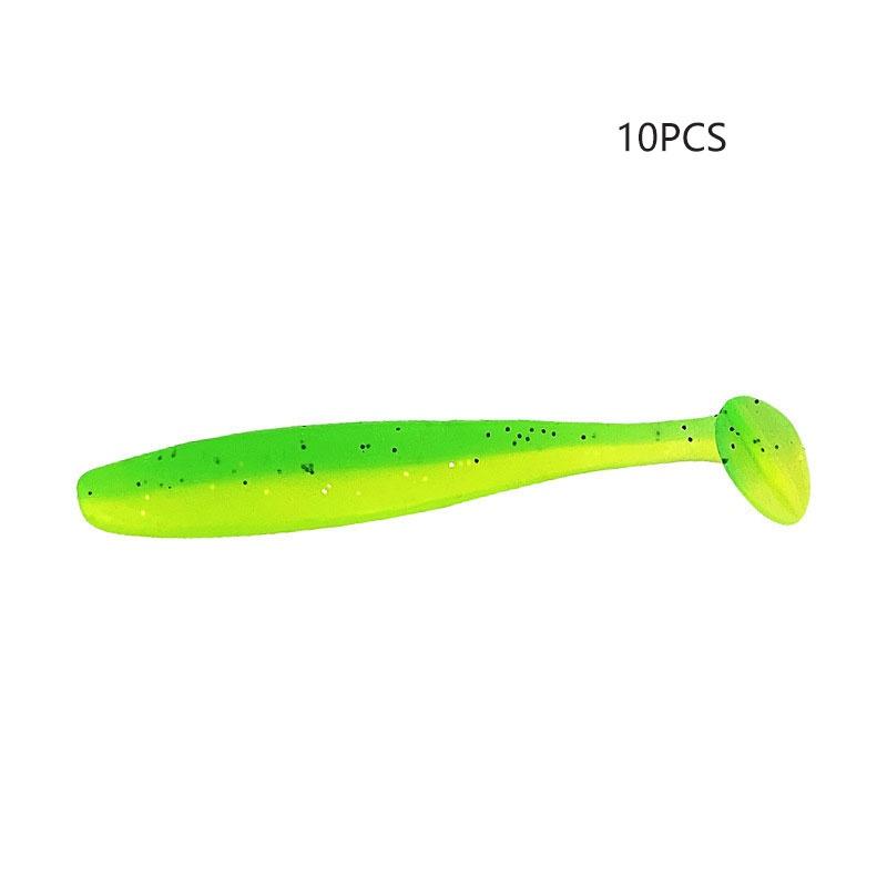 Fishing 10pcs Ttail Soft Lure Grouper Snapper Snakehead Perch Bait Longcasting