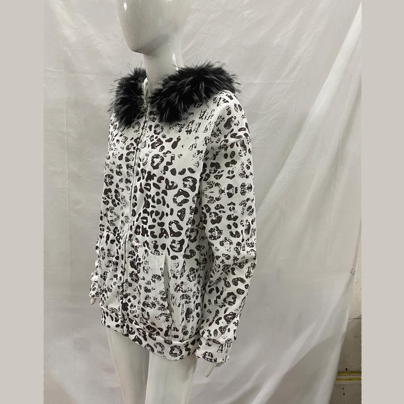 European and American Autumn and Winter Retro Y2k Men's and Women's Personalized Street Trend Printed Hooded Zipper Sweatshirt