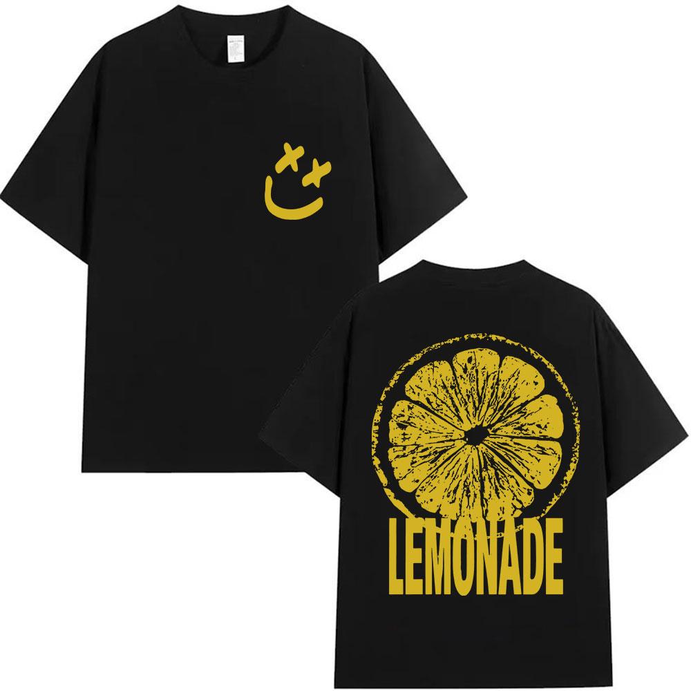 

Louis Tomlinson Lemonade Tour Мужская и женская мода в стиле Харадзюку 2025-26 Лето Чистый хлопок С принтом Футболка - Мужская летняя Co... S разноцветный