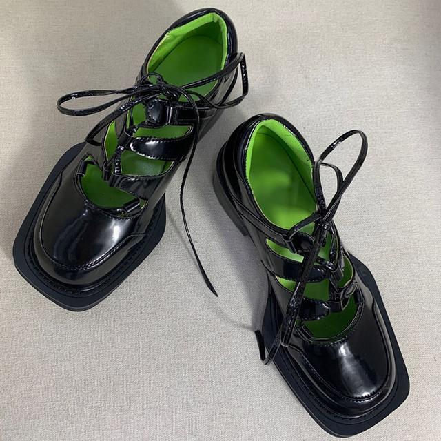 

Новые брендовые черные туфли из натуральной кожи с квадратной головкой в ​​стиле ретро, ​​черные туфли из натуральной кожи, модные женские туфли с открытыми ремешками, одинарные туфли, лоферы 38