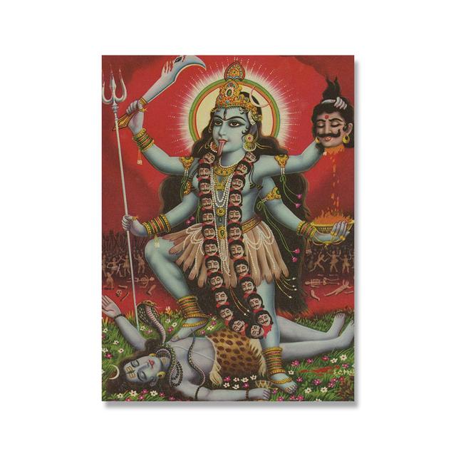 Shiva Parvati Poster, Hinduismus, religiöse Kunst, Ganesha, Leinwandgemälde, Vishnu, gedrucktes Wandbild, Wohnzimmer, Heimdekoration