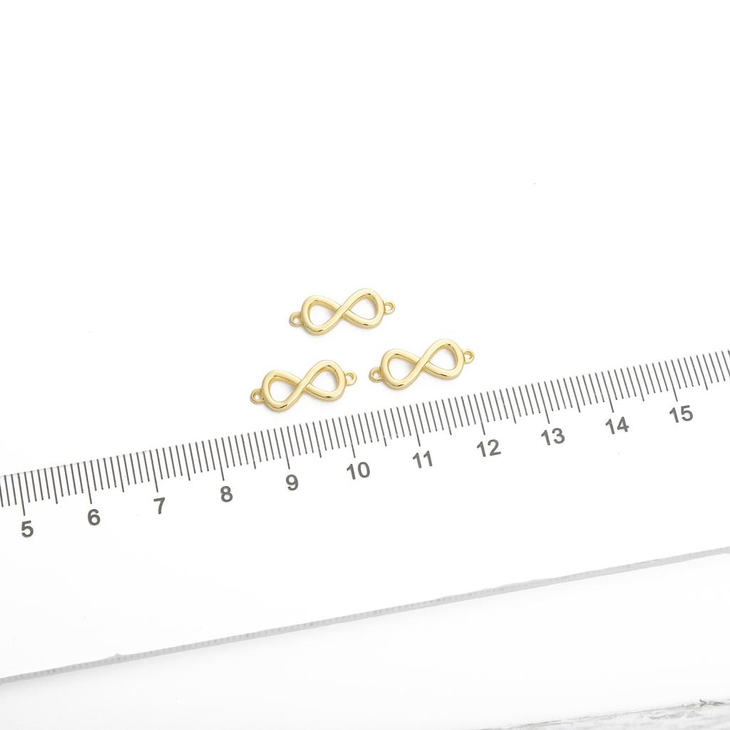 Copper Double Hanging 8-shaped Buckle Pendant For DIY Jewelry Making Craft Accessories