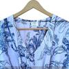 Women Hippie Summer Cotton Sleepwear Forest Print Blue Long Maxi Caftan Dress CKFTN-SCRN-FULL-BUYIT-136