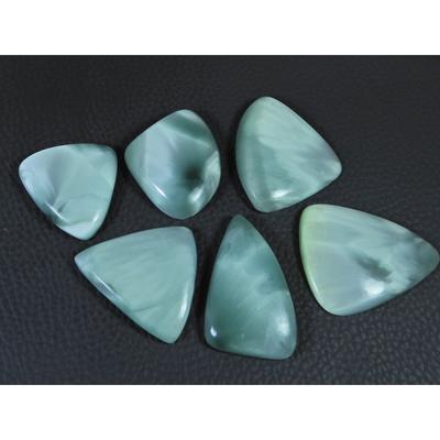 209Cts. Natural Green Hemimorphite Fancy Cabochon Loose Gemstone 06 Pcs Lot C-1574
