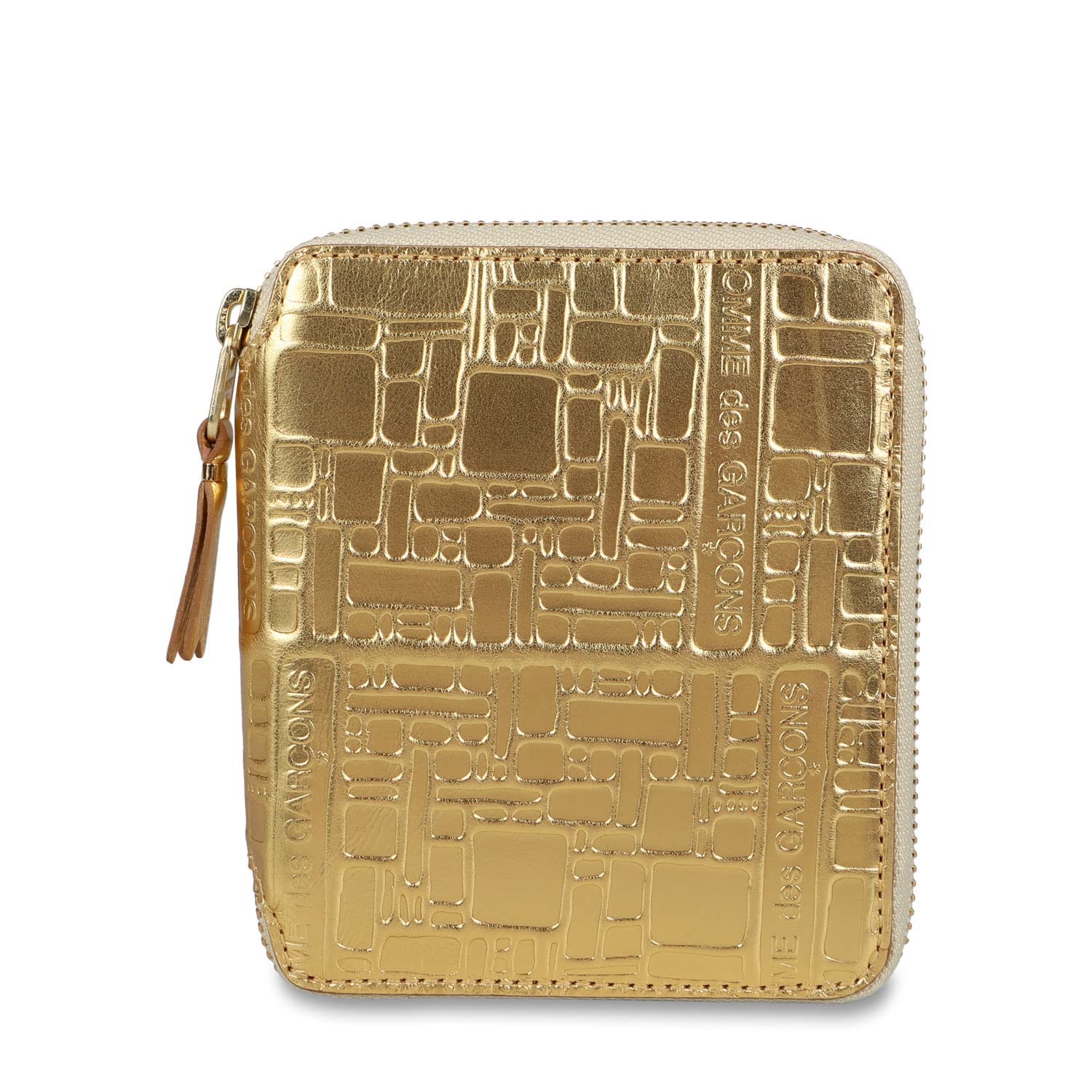 

COMME des GARCONS EMBOSSED LOGOTYPE COMME des GARCONS Bifold Wallet Round Zipper Gold SA2100EG Men s Women s [Item]
