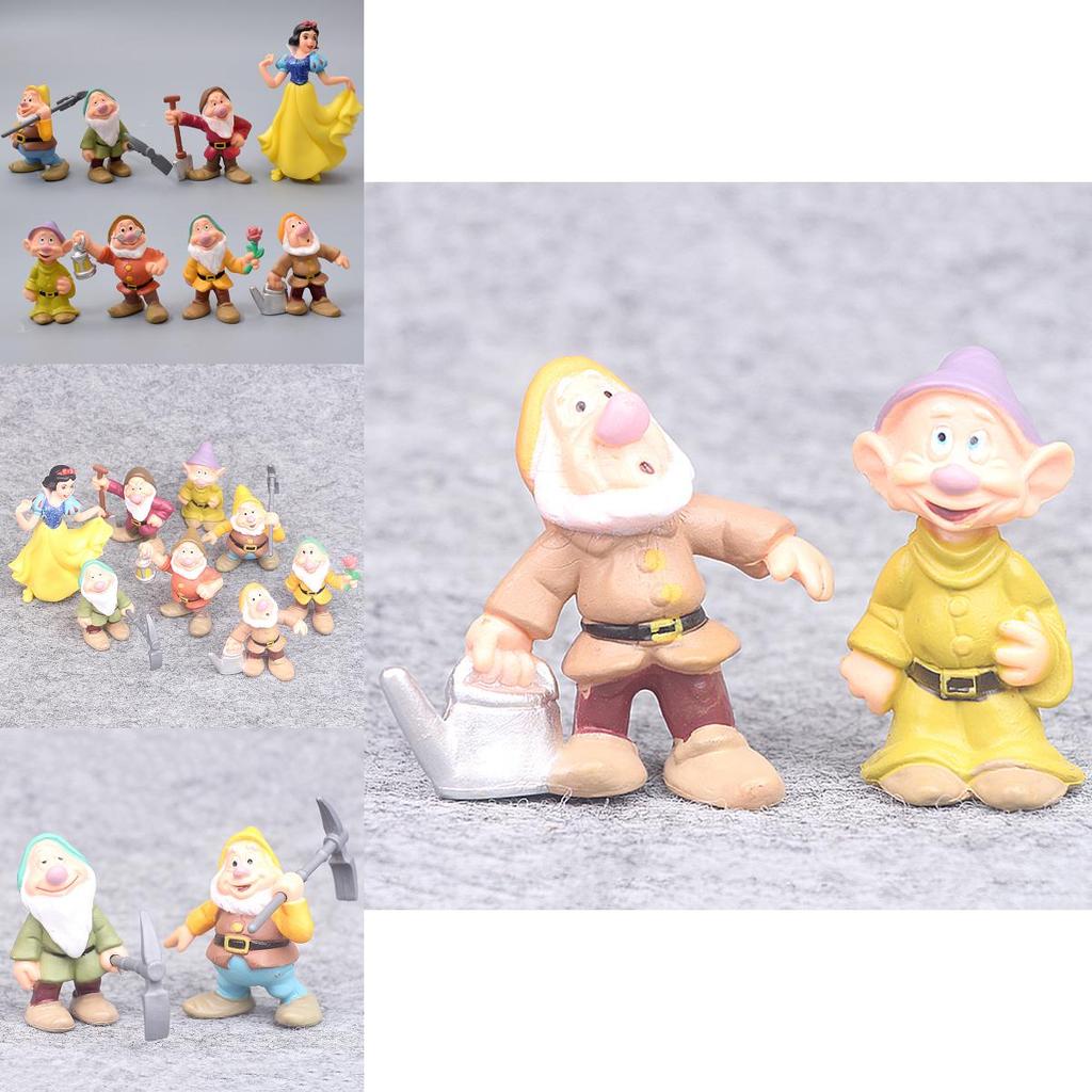 Okouzlující kolekce 8 figurek princezny Sněhurky a sedmi trpaslíků pro děti