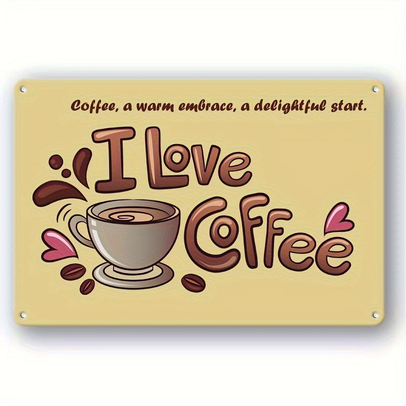 Vintage Metal Tin Poster Coffee Shop Metal Tin Signs Posters Plate Colorful Visual Effect Wall Art for Cafe Bar Club Party Decor