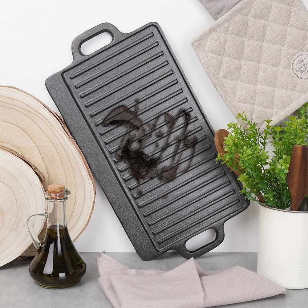 Płyta Żeliwna Patelnia Do Grillowania Żeliwna Dwustronna Na Grill Ognisko