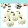 High-grade White Artificial Foam Pumpkins Perfect For Festive Home Decorations