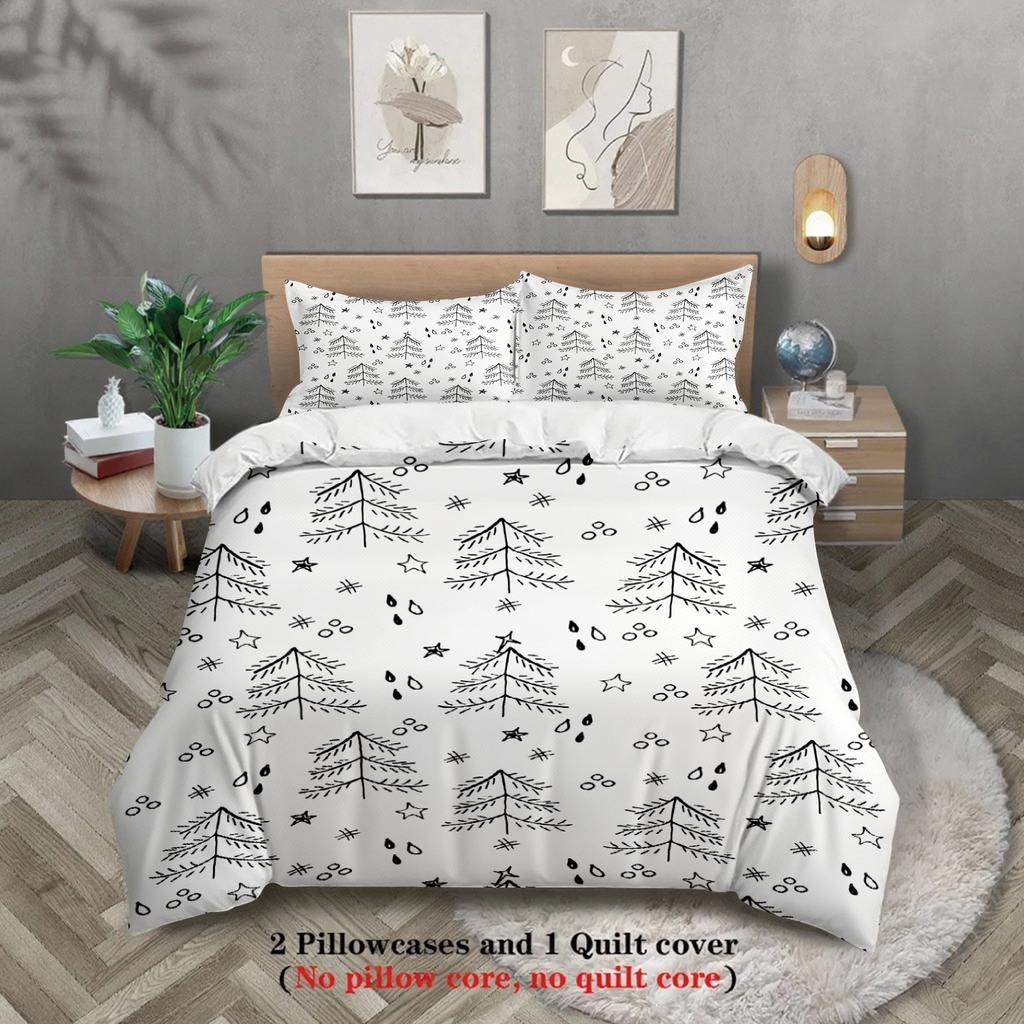 Merry Christmas Bedding Set Christmas Duvet Cover Set Single Twin Queen King Size No Filling Christmas Gift For Kids Girls