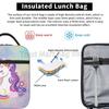 Cute Cartoon Unicorn Insulated Lunch Bag Waterproof Thermal Lunch Box Reusable Portable Cooler Bento Tote Bags for Women Girls