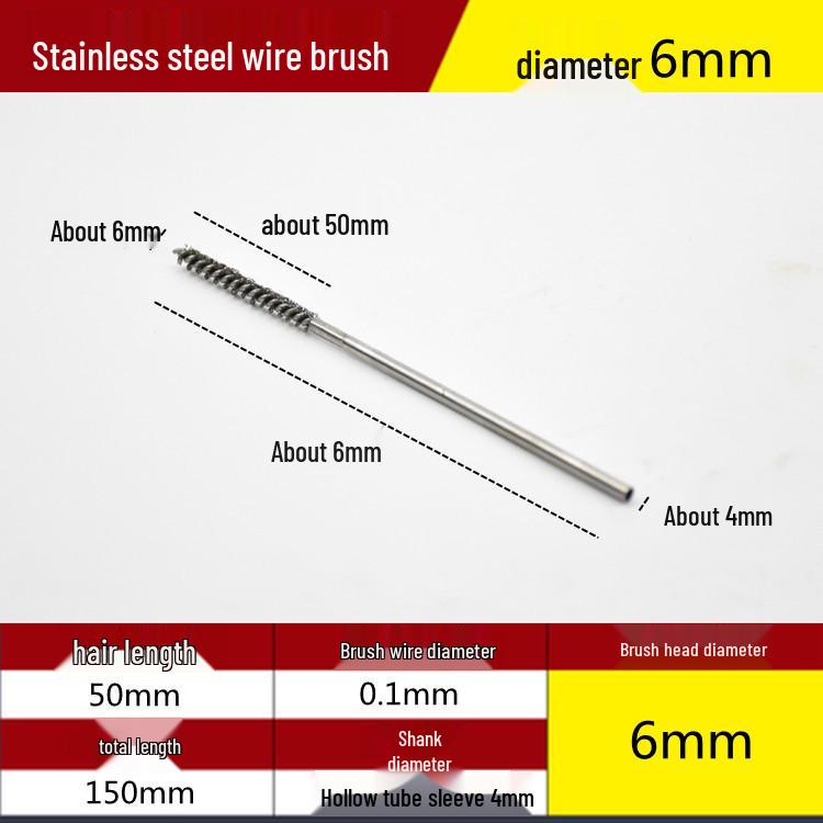 Electric Drill Stainless Steel Pipe Brush with Extended Handle for Polishing, Grinding, Deburring, and Rust Removal