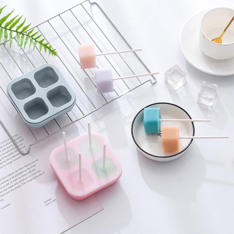 Square Shape Lollipop Silicone Mold Chocolate Candy Cake Moulds for Birthday Cakes Decorating Tool Baking Accessories