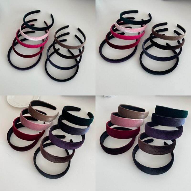 Domestically produced Minja headband, velvet headband, headband, hairband B (red)