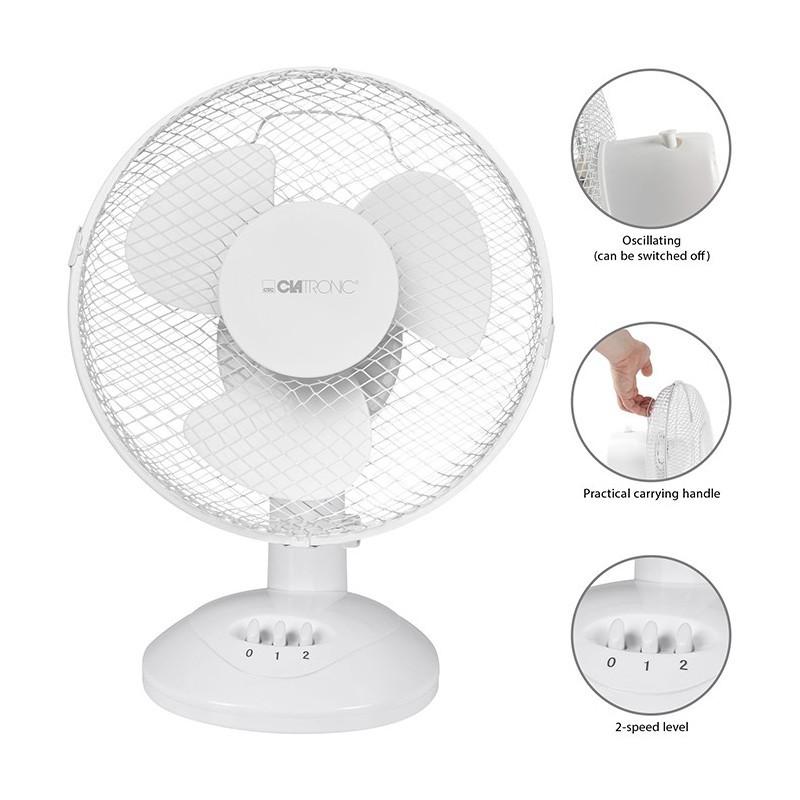 Ventilateur De Table Blanc Vl 3601 Clatronic