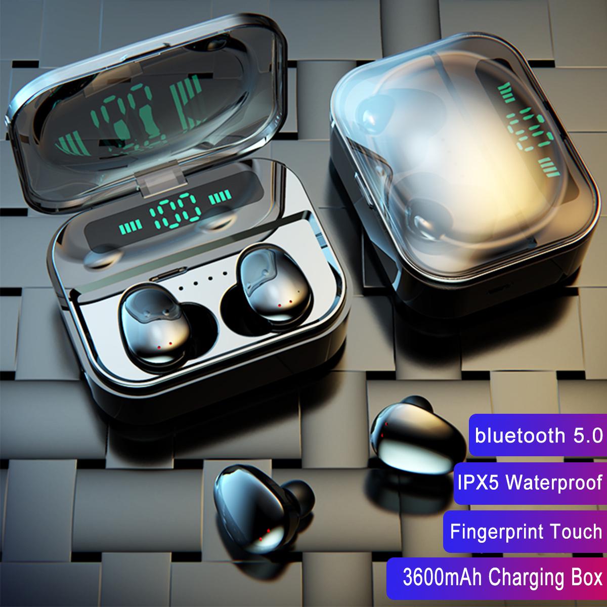 

TWS Беспроводные стерео наушники Bluetooth 5.0 В-ухо Earbuds IPX5 с 3600Mah Chargebox