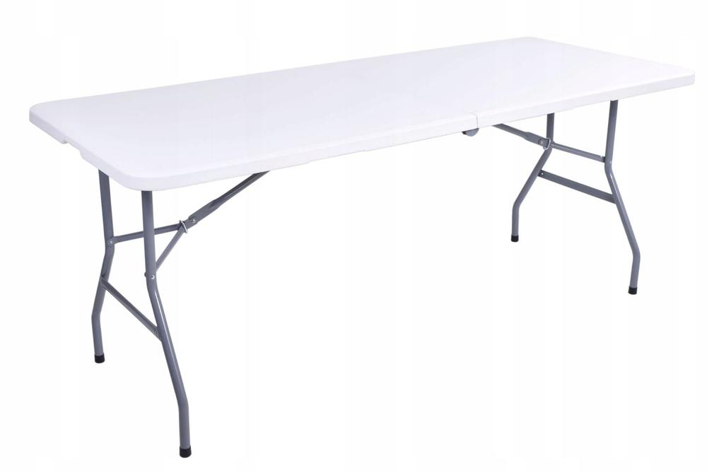 Stół Cateringowy Feta White Składany W Walizkę 180 Cm Biały