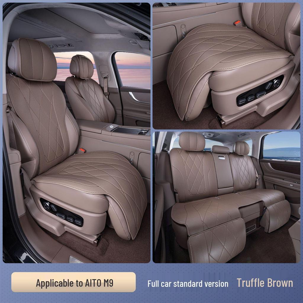 AITO M9 Universal Seat Cushion: Four Seasons, 5/6-Seater, Custom Fit, Enhanced Car Seat Cover.