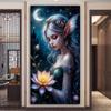 Moon Elf Flower Large Size Diamond Painting Cartoon Fairy Diy Full Square Round Drill Rhinestone Embroidery Mosaic Cross Stitch Kits Wall Decor