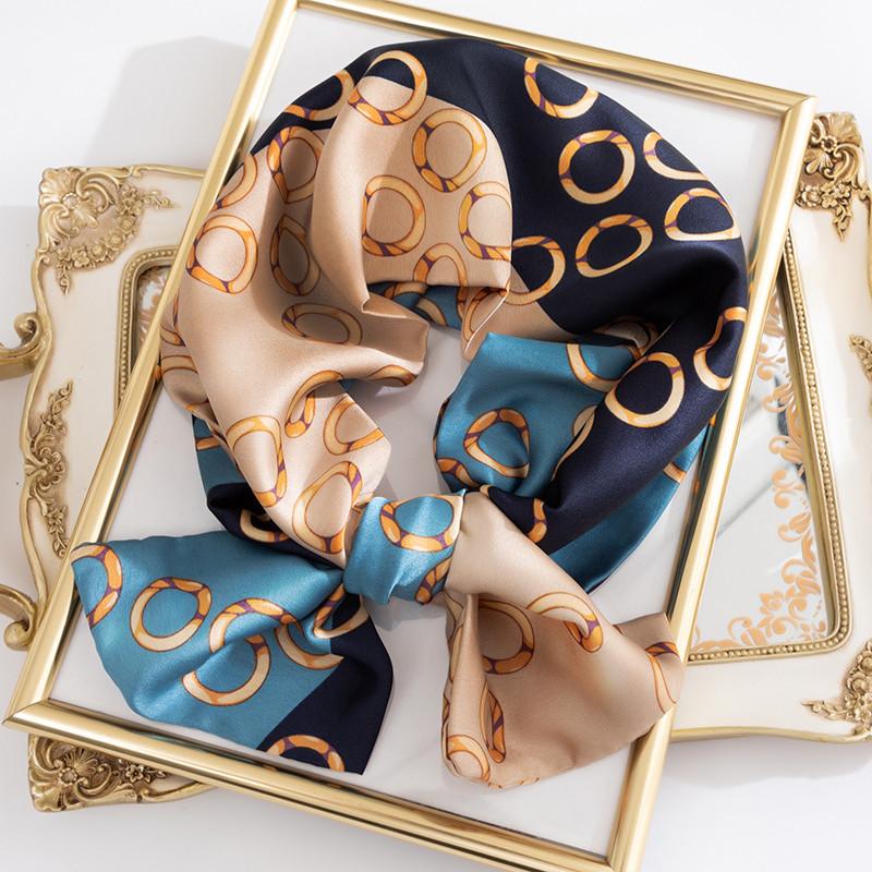 Luxury Design Silk Skinny Scarf For Women Fashion Hair Bands Neckerchief Soft Satin Lady Hands Bag Ribbon Neck Tie Scarf Female