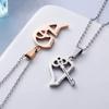 Fashion Key Splicing Couple Necklace Niche Design Love Valentine's Day Gift Couple Jewelry