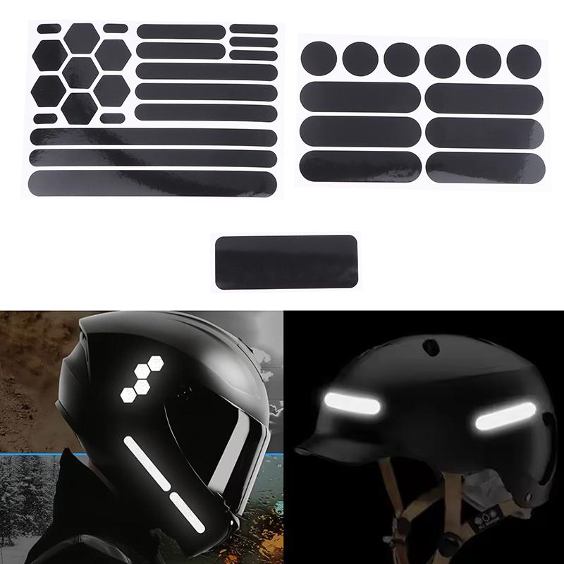 New Sale Motorcycle Helmets Invisible Black Reflective Stickers Simple And Effective Reflective Tape For Helmets Bikes