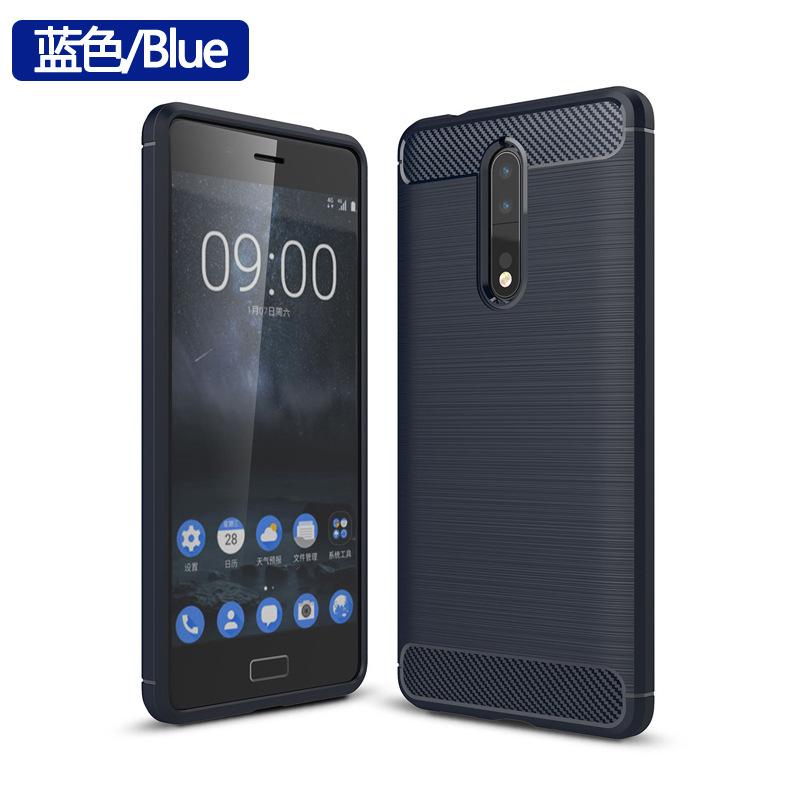 Suitable for Nokia 1 Mobile Phone Case, Nokia 1 Protective Case, Carbon Fiber Brushed TPU Anti-drop Case