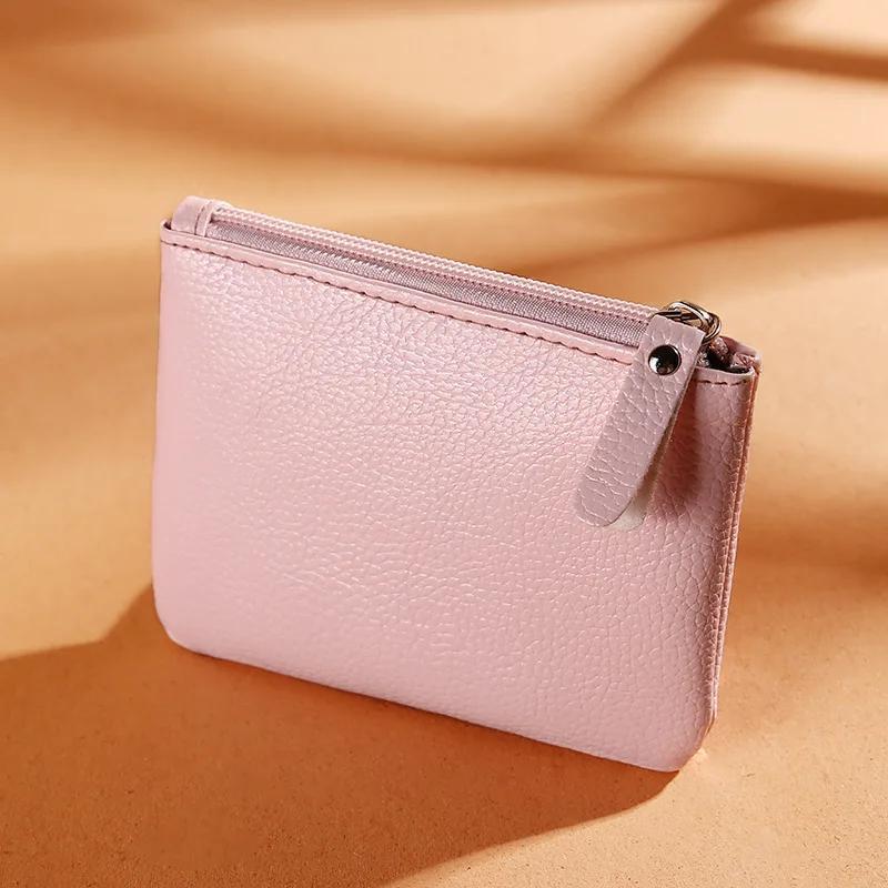 Mini Wallet Women Coin Purse Red Black Female PU Leather Small Hand Bag Cash Pouch Card Holder