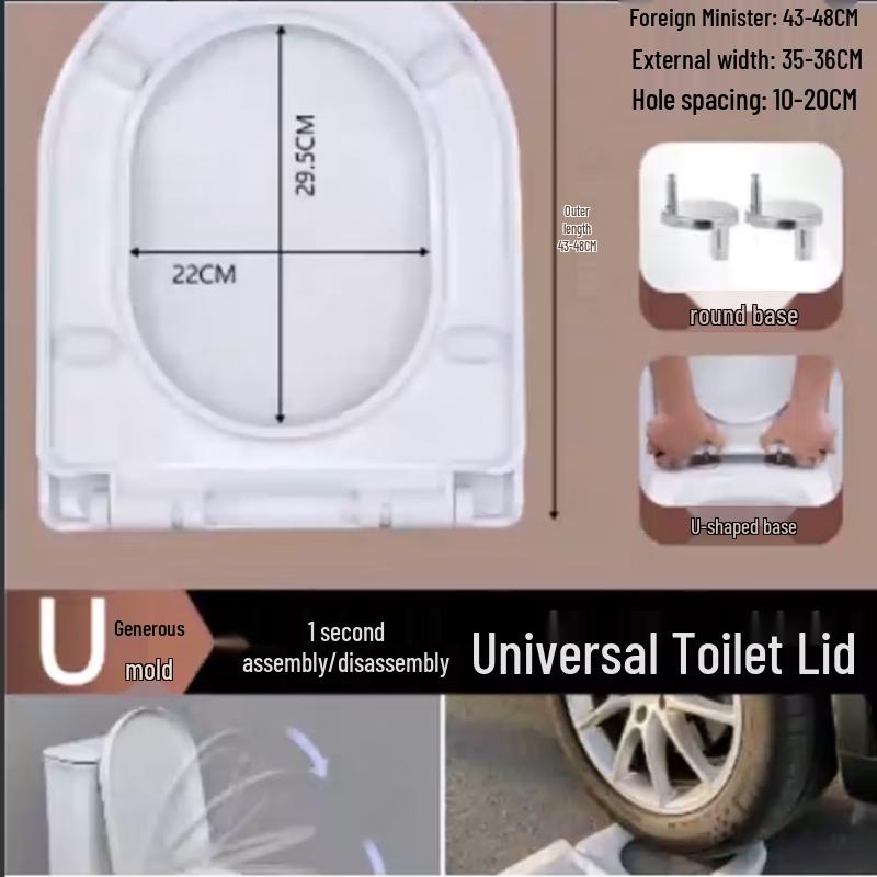 

FEEGOO Universal U-Shaped Toilet Seat with Quick Install