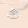 S925 Sterling Silver Jewelry 1 Carat Engagement Ring Moissanite Ring Female Wedding Ring Gift for Girlfriend Exquisite Jewelry Gifts