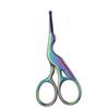 Stainless Steel Hair Scissors - Enhanced Safety Round Tip Stork Scissors for Precise Eyebrow, Nose, Beard & Ear Hair Trimming