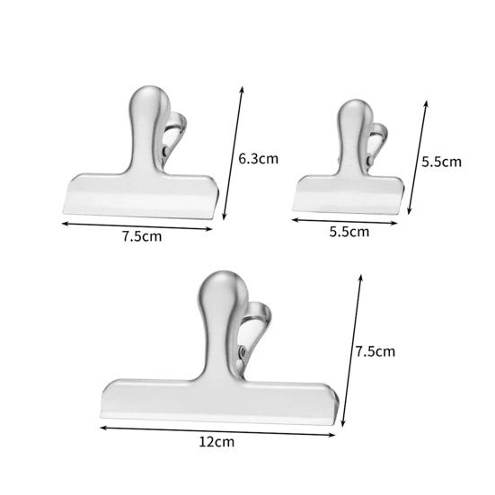 4 Stück Verschlussklammern aus Edelstahl für Lebensmittelbeutel, starke Beißkraft, auslaufsichere Snack-Clips, feuchtigkeitsbeständige Küchenhelfer für zu Hause, langlebiger Chip