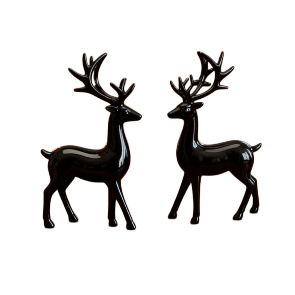 Sitting/Standing Position Deer Desktop Ornament Creative Christmas Deer Statue Office Desktop