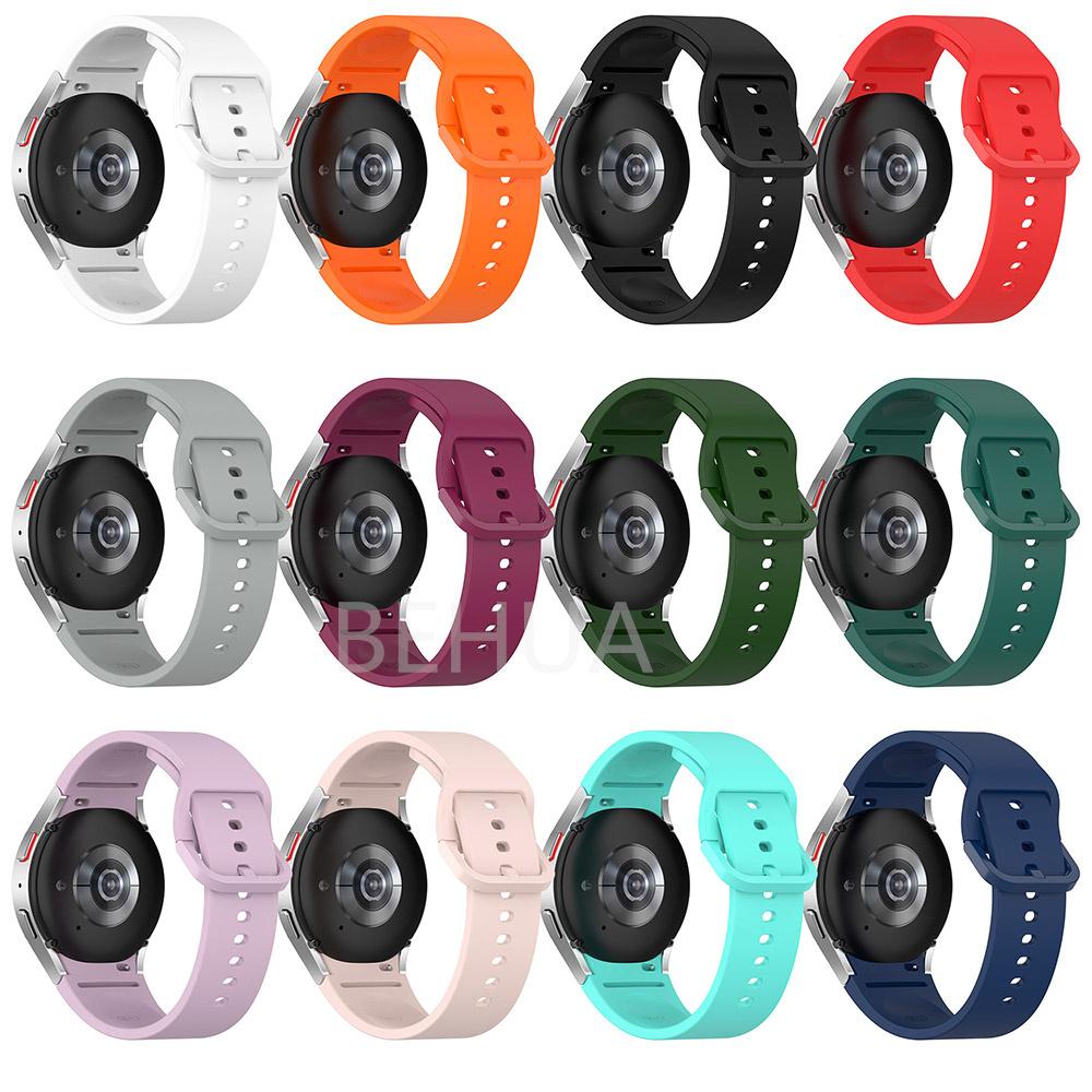 20mm Watchstrap Band For Samsung Galaxy Watch 6 5 4 40mm 44mm classic 47mm 43mm Strap Bracelet Silicone Wristband Plastic buckle