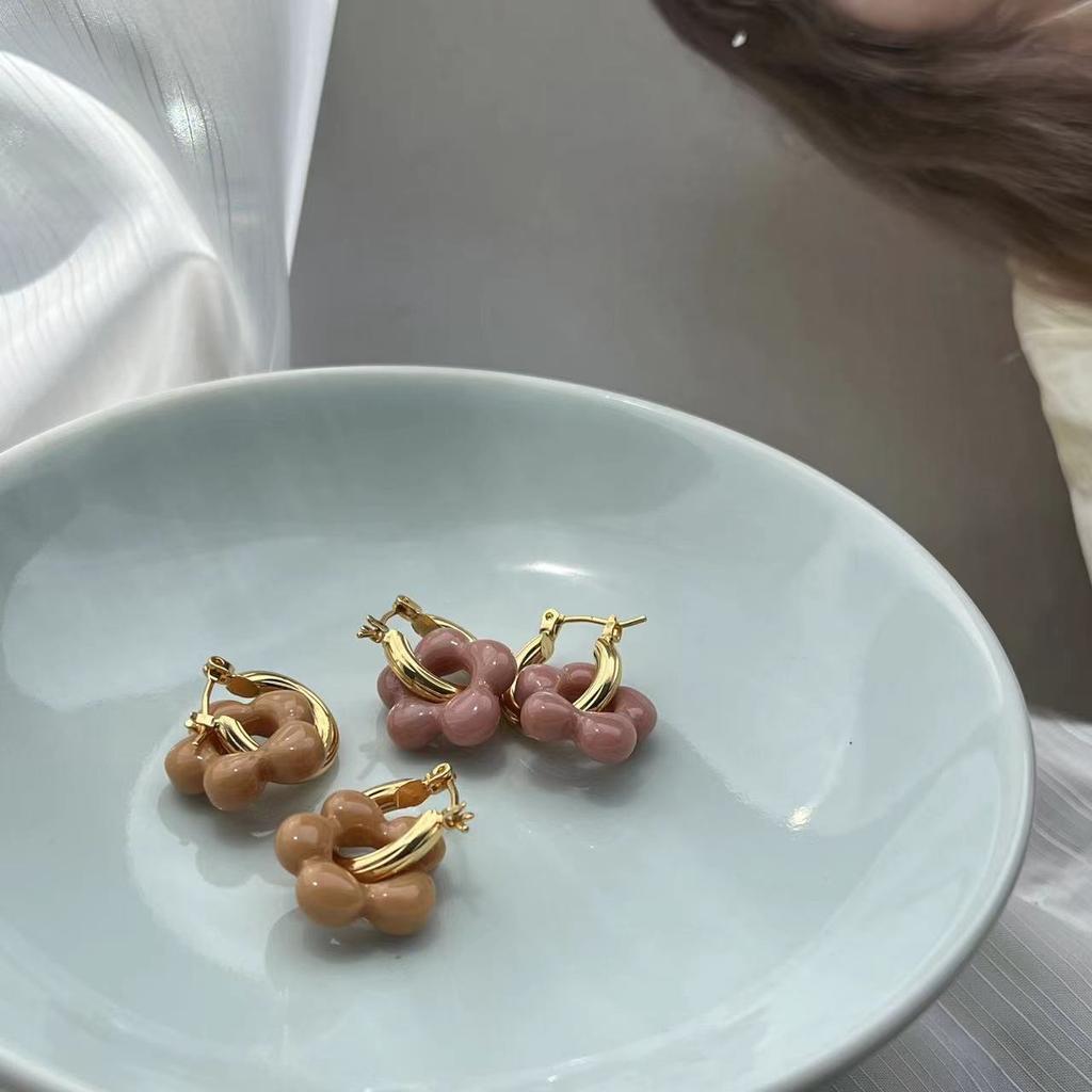 Fashion Temperament Flower Stud Earrings Female Design Cold Wind Light Luxury High Sense Unique Earrings Earrings