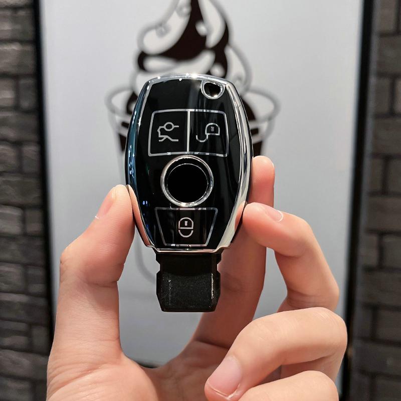 TPU Car Key Case Cover Shell Fob for Mercedes Benz A B C E GL S GLA GLK CLS Class AMG W204 W205 W212 W463 W176